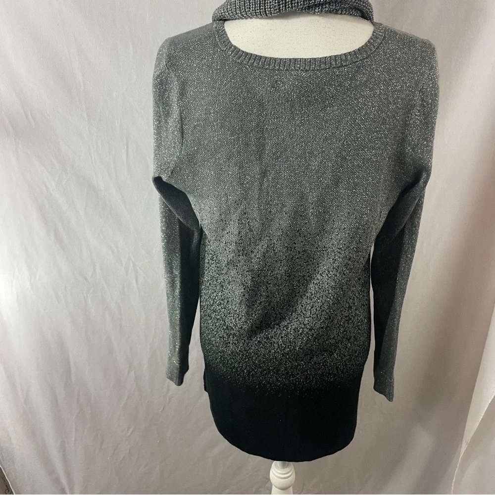 Apt. 9 ombré metallic sweater tunic top